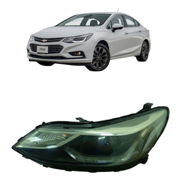 Farol Lado Esquerdo Com Led Gm Cruze Ano 2017 A 2023 - Esquerdo/motorista