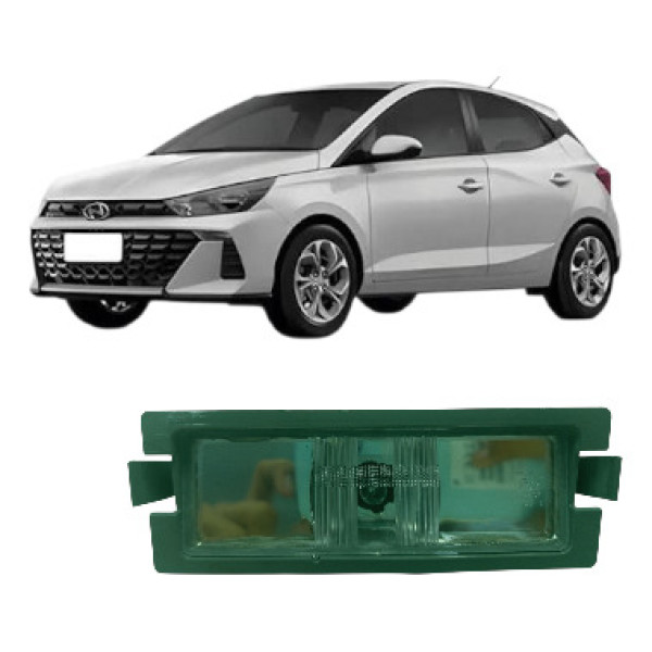 Lanterna Placa Hyundai Hb20 Com Soquete Lente Branco
