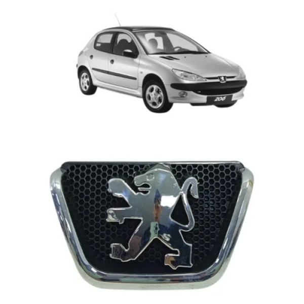 Emblema Grade Dianteira Peugeot 206 2001 A 2007
