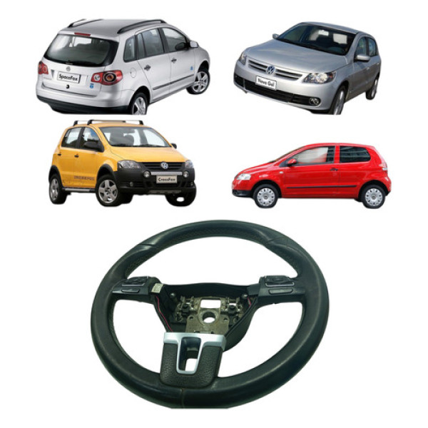 Volante De Direção Volkswagen Gol Fox Space Crossfox 4007735 Preto