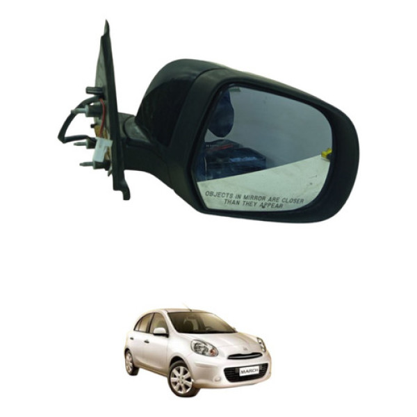 Retrovisor Elétrico Direito Nissan March 2012 A 2016