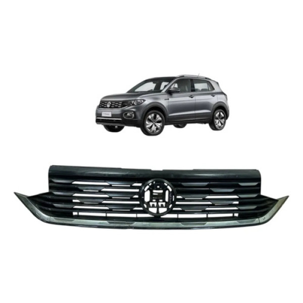Grade Dianteira Radiador Vw Tcross 2019 A 2022 2gp853653b Preto