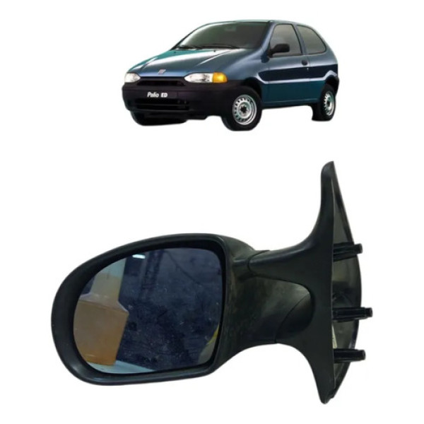 Retrovisor Manual Lado Esquerdo Fiat Pálio 1996 A 1999
