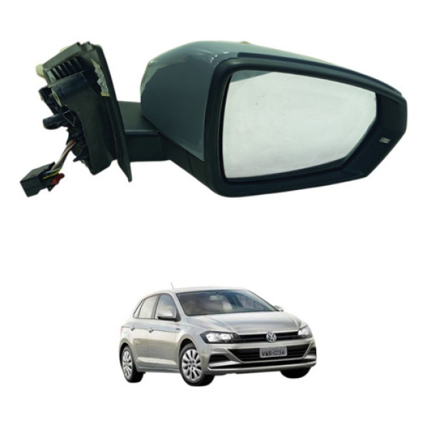 Retrovisor Elétrico Direito Vw Polo 2018 A 2022 Com Pisca
