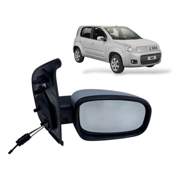 Retrovisor Manual Lado Direito Uno Vivace Way  2010 A 2016