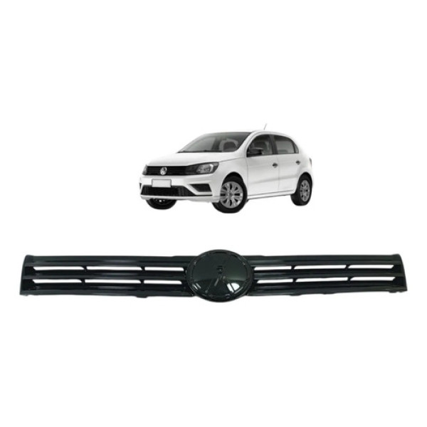 Grade Dianteira Vw Gol 2016 A 2018 Preto