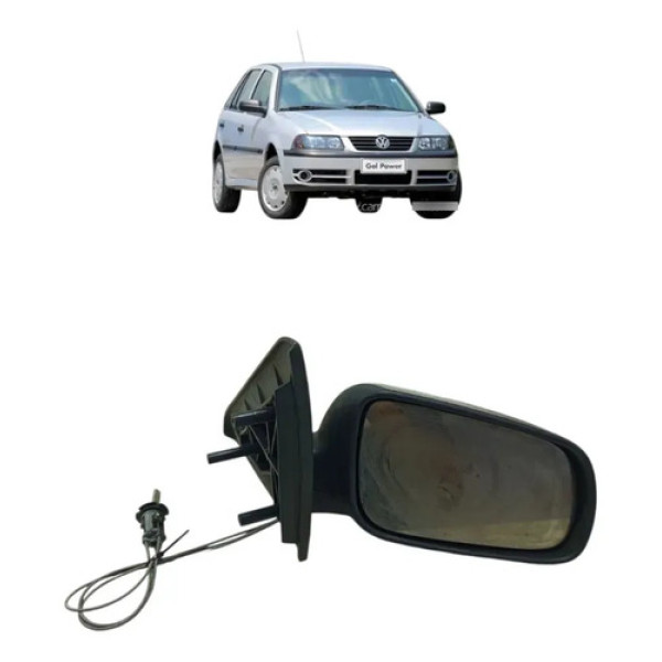 Retrovisor Manual Lado Direito Vw Gol G3 2005 A 2009