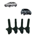 4 Bobinas Ignição Honda Fit City 1.5 2015 A 2020 3052055a