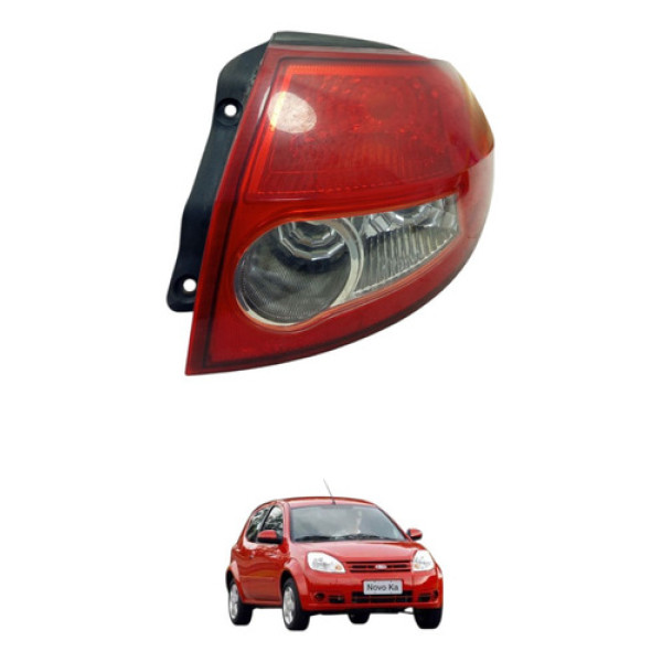 Lanterna Traseira Direita Ford Ka 2008 A 2013 Direito/passageiro Transparente
