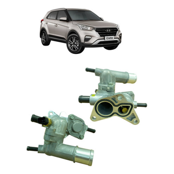 Carcaça Válvula Termostática Hyundai Creta Hb20 1.0 3c Turbo