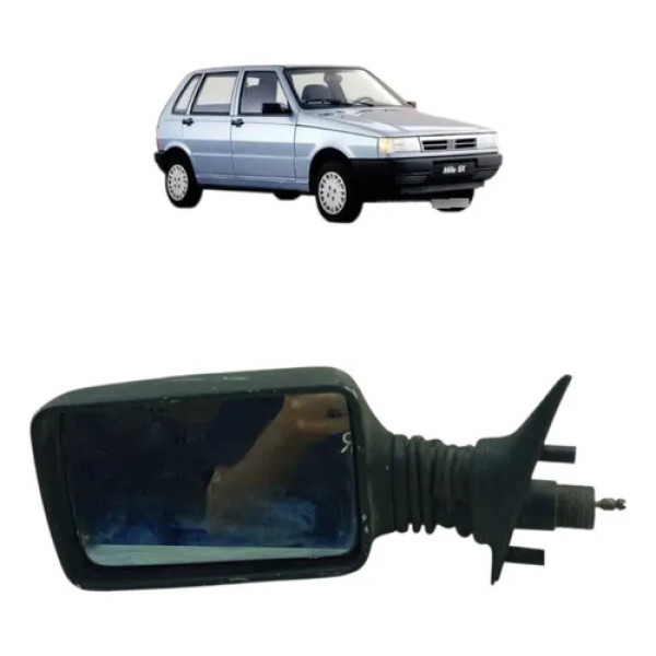 Retrovisor Manual Lado Esquerdo Fiat Uno 1997 A 2001
