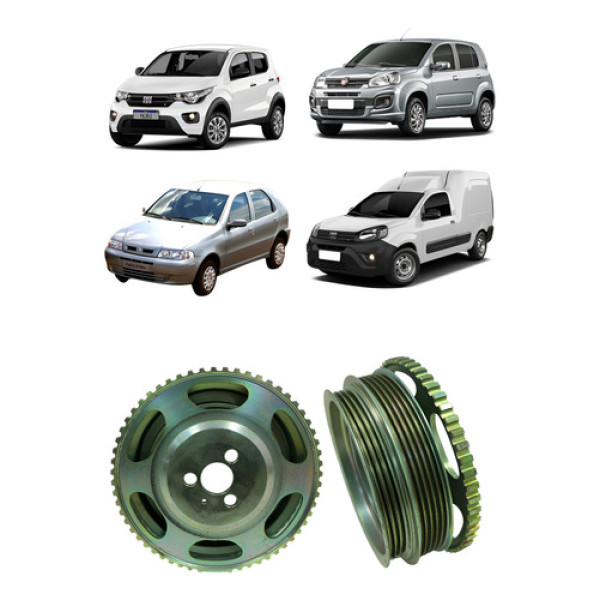 Polia Virabrequim C/ar Condicionado Direção Fiat Evo Fire