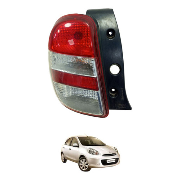 Lanterna Traseira Esquerda Nissan March 2012 A 2014 Esquerdo/motorista Vermelha
