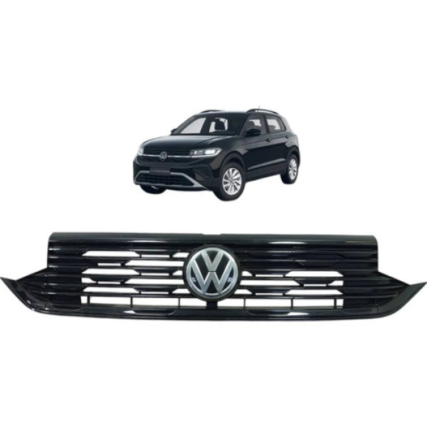 Grade Dianteira Radiado Vw Tcross 2020 A 2024 2gp853651a Preta