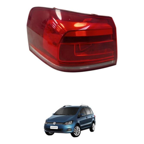 Lanterna Traseira Esquerda Vw Spacefox 2015 A 2018 Esquerdo/motorista Transparente