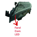 Farol Lado Esquerdo Com Led Mitsubishi Outlander Ano 20 A 22 Esquerdo/motorista