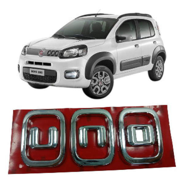Fiat Uno Emblema Cromado Genuíno