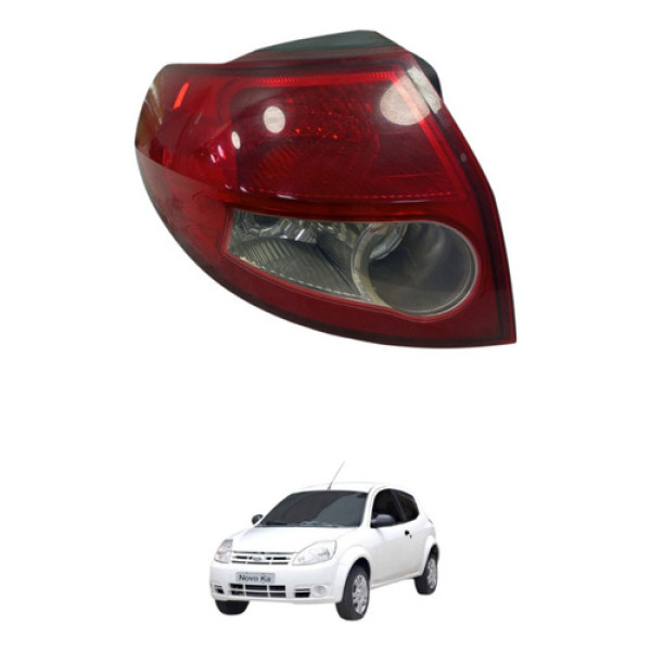 Lanterna Traseira Esquerda Ford Ka 2008 A 2013 7s5513405ac Esquerdo/motorista Transparente
